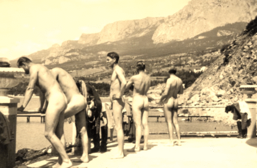  Falling Slowly Gay Vintage Photomontage 